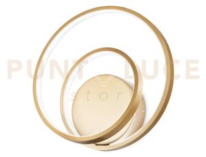 Oz applique a parete led smd 26 w on-off 2450 lm 2700 k ottone