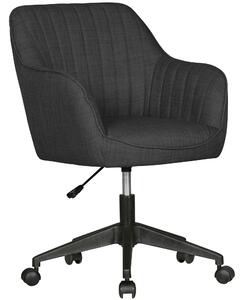 Sedia da scrivania MARA in tessuto antracite Sedia girevole di design con