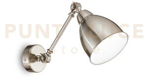 Newton applique a parete nickel 1 luce attacco e27 orientabile