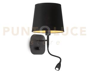 Nordik appliqua ap arete con paralume nero interno oro 1 luce attac