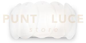 Ovalino applique a paretein vetro bianco 2 luci attacco e27