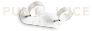Oby applique a parete bianco orientabile 2 luci led 3000k 12w 1400