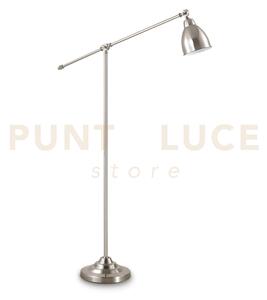 Newton lampada da terra orientabile in metallo nickel 1 luce attacc