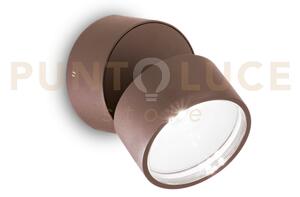 Omega round applique da esterno ip54 led 7w 610lm 4000k coffee