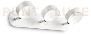 Oby applique a parete bianco orientabile 3 luci led 3000k 18w 2100