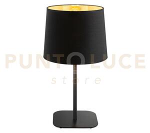 Nordik lampada da tavolo 1 luce attacco e27 in tessuto nero interno