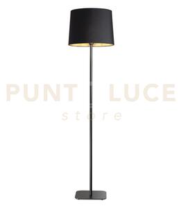 Nordik lampada da terra nera con paralume interno oro 1 luce attacc