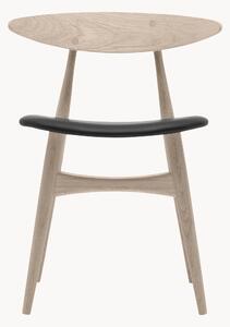 Sedia in legno con seduta in pelle CH33P
