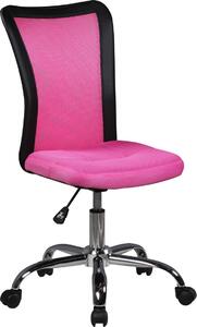 Sedia da scrivania per bambini Amstyle LUKAS Pink per bambini a partire da 6 anni con schienale e base morbida con rotelle ; SPM1.315