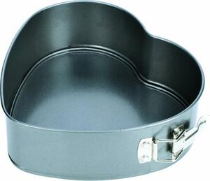 Tescoma Tortiera a Cerniera Stampo per Torta a Cuore Antiaderente Apribile in Acciaio Inox 22 x 21 cm colore Grigio - Delicia