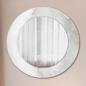 Specchio rotondo stampato Marmo luccicante fi 50 cm