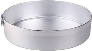 Pentole Agnelli Tortiera Stampo per Torta in Alluminio Puro con Asola 30 cm colore Argento - Family Cooking