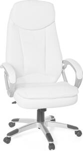 AMSTYLE sedia direzionale sedia da ufficio Cosenza pelle look bianco