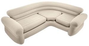 Divano angolare gonfiabile per quattro persone, beige, INTEX 68575, dimensioni 257x203x76 cm
