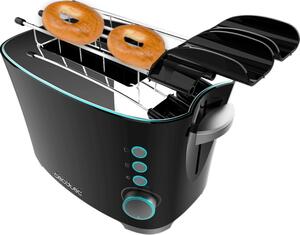 Cecotec Tostapane 2 Fette Potenza 650 Watt con 7 Livelli di Doratura colore Nero - 02184 Toast&Taste Double B