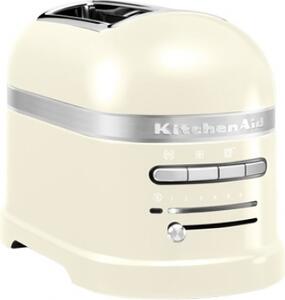 KITCHENAID Tostapane 2 Fette Potenza 1250 Watt 6 Livelli di Cottura Fondo raccoglibriciole colore Crema - 5KMT2204EAC