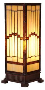 Lampada da tavolo Tiffany Clayre & Eef 17x17x44 cm in vetro beige