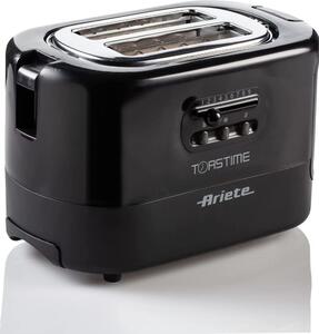 Ariete Tostapane 2 Fette Potenza 700 Watt 9 Livelli di cottura Funzione scongelamento e Vassoio raccoglibriciole colore Nero - 0159 Toastime