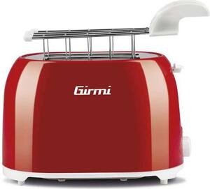 Girmi Tostapane 2 Fette Potenza 750 Watt con Vassoio Raccogli Briciole colore Rosso - TP10