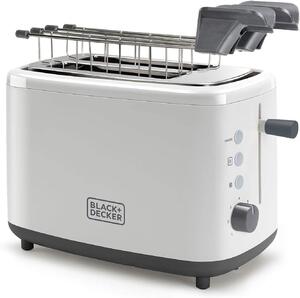 Black & Decker Tostapane 2 fette Potenza 820 Watt 7 Livelli di tostatura colore Bianco - BXTOA820E