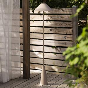 Globen Lighting Lampada da terra esterno a batteria Cannes, beige, IP54 dimmerabile, Crema / Ambra, Soggiorno / Sala da pranzo, Metallo, Scandinavo