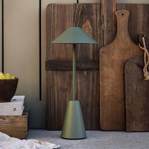 Globen Lighting Lampada da tavolo esterno a batteria Cannes, verde, IP54 dimmerabile, Verde, Soggiorno / Sala da pranzo, Plastica, Scandinavo