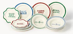Servizio di piatti in porcellana Tutti con motivo decorativo, 4 persone, set da 12