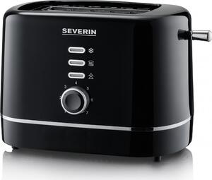 Severin Tostapane 2 Fette Potenza 850 Watt con 7 Livelli e Funzione Scongelamento colore Nero - AT 4321