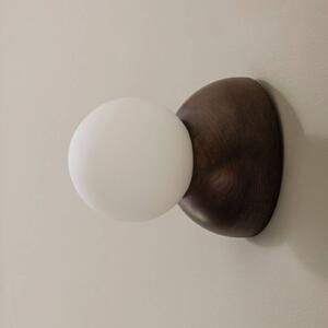 Globen Lighting Applique da parete Torrano, dimmerabile, Marrone / Ruggine, Soggiorno / Sala da pranzo, Legno, Design, Applique