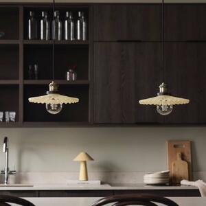 Globen Lighting Lampada a sospensione COBBLER, dimmerabile, Crema / Ambra, Soggiorno / Sala da pranzo, Vetro, Design, Lampada a sospensione