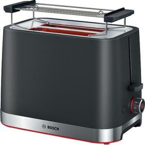 Bosch Tostapane 2 Fette Potenza 950W con Griglia e Vassoio Briciole colore Nero/Inox - TAT4M223