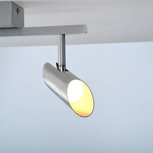 Brilliant Faretto da soffitto LED Risell, lunghezza 35 cm, colore alluminio dimmerabile, Alluminio / Grigio / Zincato, Soggiorno / Sala da pranzo, Alluminio, Moderno