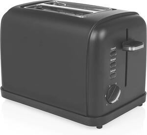 PRINCESS Tostapane 2 Fette Potenza 950 Watt Funzione scongelamento scocca in acciaio colore Nero 142396