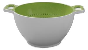 Trebonn Duo Large Rinse&Serve Verde Bianco Set Composto da Colatoio e Ciotola Diametro 24cm