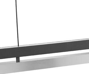 Brilliant Lampada LED a sospensione Pulse, lunghezza 120 cm, nero, metallo dimmerabile, Nero, Soggiorno / Sala da pranzo, Metallo, Moderno