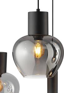 Brilliant Lampada a sospensione Ligari, Alluminio / Grigio / Zincato, Soggiorno / Sala da pranzo, Vetro, Lampada a sospensione