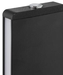 Brilliant Lampada LED da tavolo Arcus, nero/marrone, altezza 56 cm, metallo/legno dimmerabile, Nero, Soggiorno / Sala da pranzo, Metallo, Lampada da terra