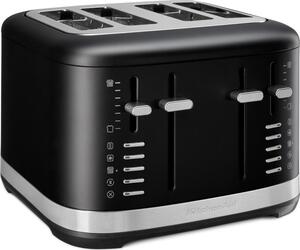 KITCHENAID Tostapane 4 Fette Potenza 1640 Watt con 7 Livelli di Doratura colore Nero - 5KMT4109EBM