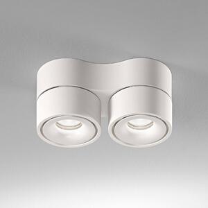 Egger Licht DLS Faretto da soffitto LED Clippo Duo, a 2 luci, bianco, 2.700K dimmerabile, Bianco / Opale, Studio / Ufficio, Alluminio, Moderno, Downlight
