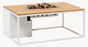 Tavolino da caffè da esterno Cosiloft con braciere e piano in legno di teak