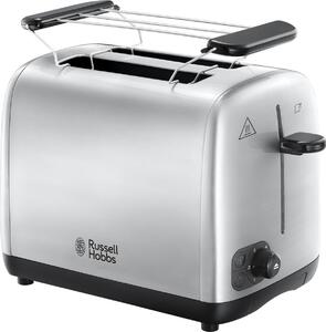 Russell Hobbs Tostapane elettrico 2 fette Potenza 850 Watt Funzione scongelamento Vano raccoglibriciole colore Acciaio - 24080-56 Adventure