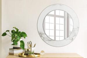 Specchio rotondo stampato Marmo bianco fi 50 cm