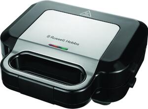 Russell Hobbs Tostiera Potenza 750W con Piedini Antiscivolo e Piastre rimovibili colore Nero Inox - 26810-56