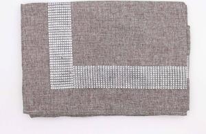 Blanco Raya Tovaglia 12 posti con Bordo elegante di Strass colore Light Brown - New Diamond