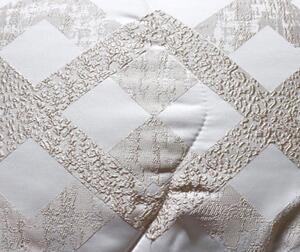 Elite Trapunta Invernale Matrimoniale 260x265 cm in Raso fantasia Jacquard Rombo colore Beige - Noemi