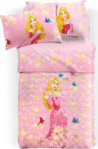 Caleffi Trapunta Invernale Singolo in Cotone con Imbottitura Anallergica Stampata colore Rosa - Princess Aurora