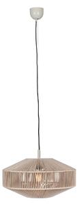 Lampada a sospensione Japandi corda marrone 46 cm - Svea