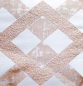 Elite Trapunta Invernale Matrimoniale 260x265 cm in Raso fantasia Jacquard Rombo colore Tortora - Noemi