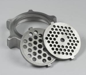 R.G.V. Tritacarne elettrico sistema di sicurezza lame in acciaio potenza 500 Watt colore Inox / Nero - TRITA EXPRESS