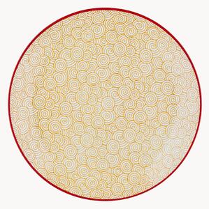 Set di 6 piatti da colazione in porcellana Pattern